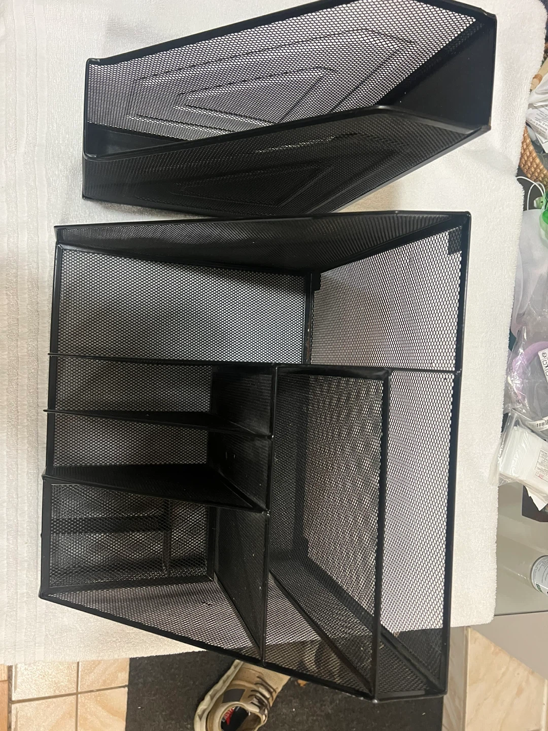Black Mesh Desk Organizer Set
