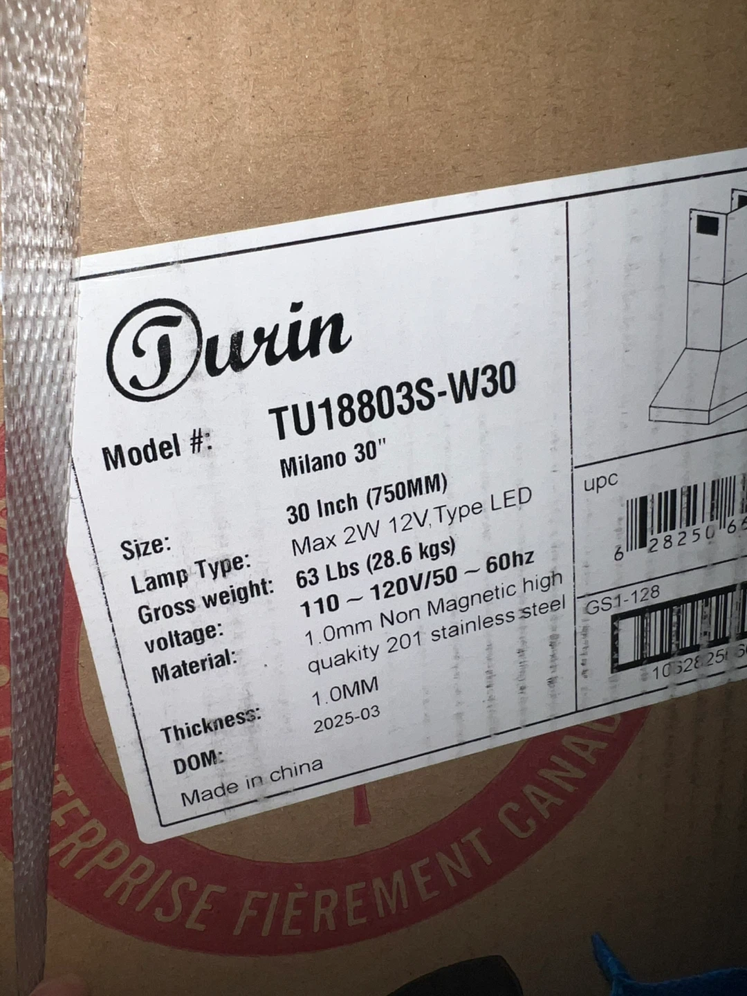 Turin Chimney Range Hood