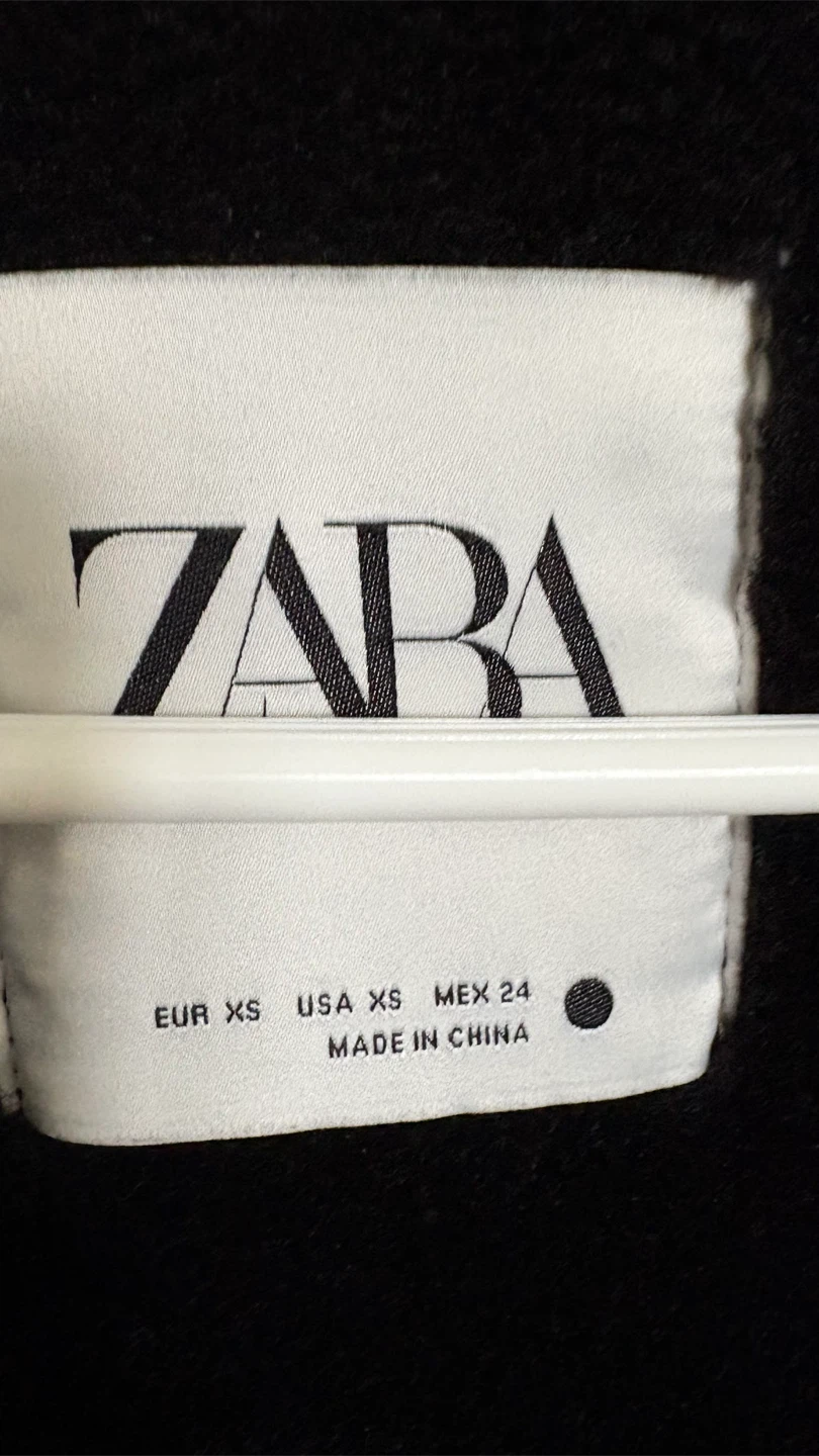 Zara Black Faux Fur Lined Aviator Jacket - photo 3