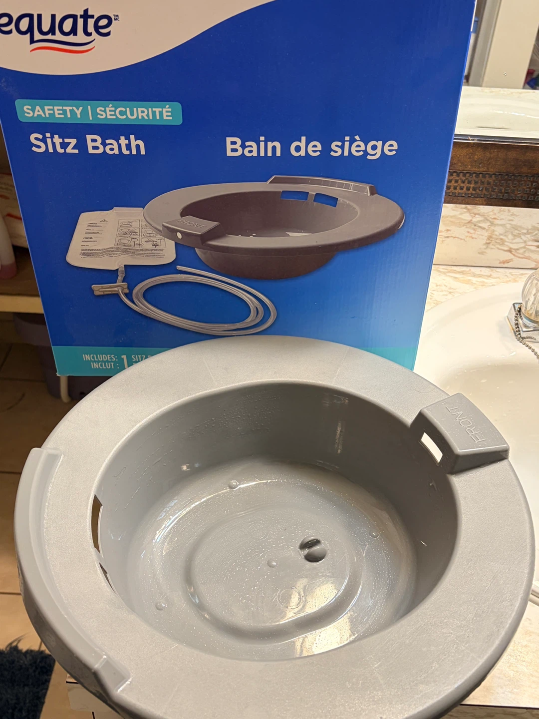 Equate Safety Sitz Bath with Epsom salt