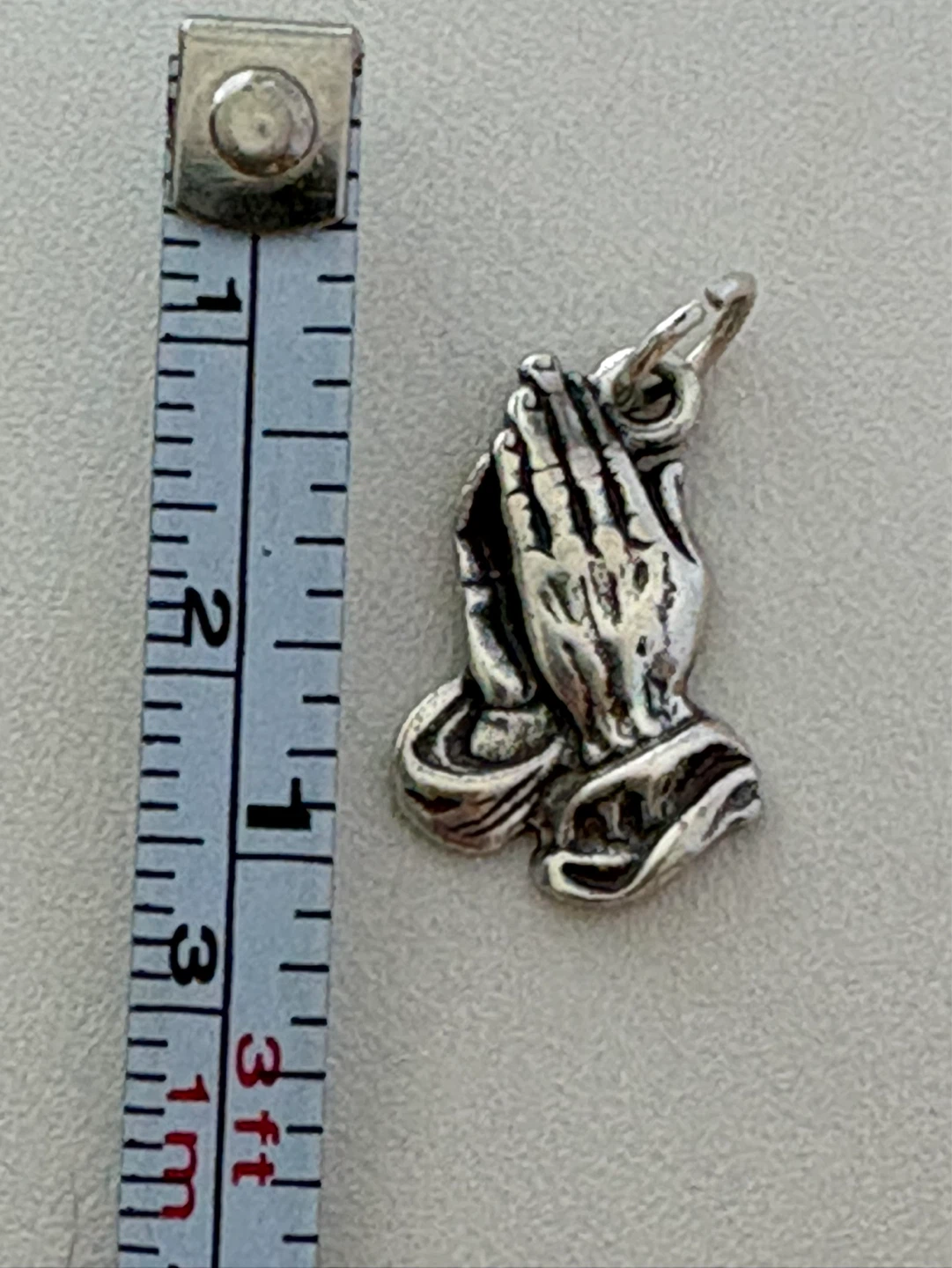 Sterling Silver Praying Hands Charm - photo 2