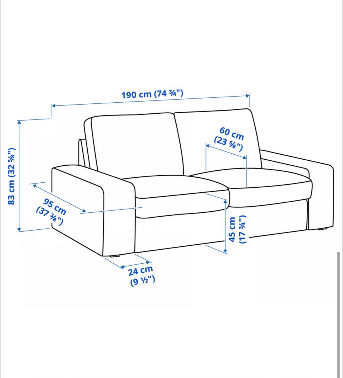 IKEA KIVIK Loveseat, Tresund light beige - photo 5