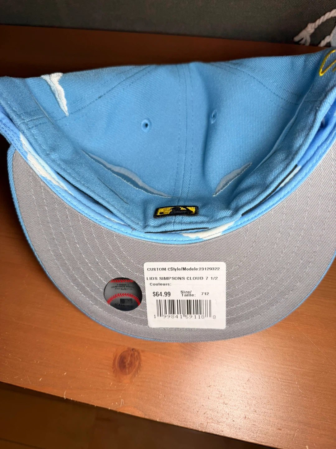 New Era 59FIFTY Toronto Blue Jays Simpsons Cloud Hat Size 7 1/2 - photo 3