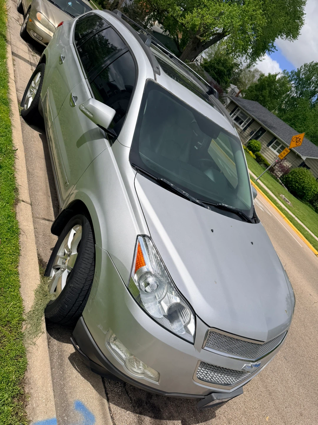 Silver Chevrolet Traverse SUV