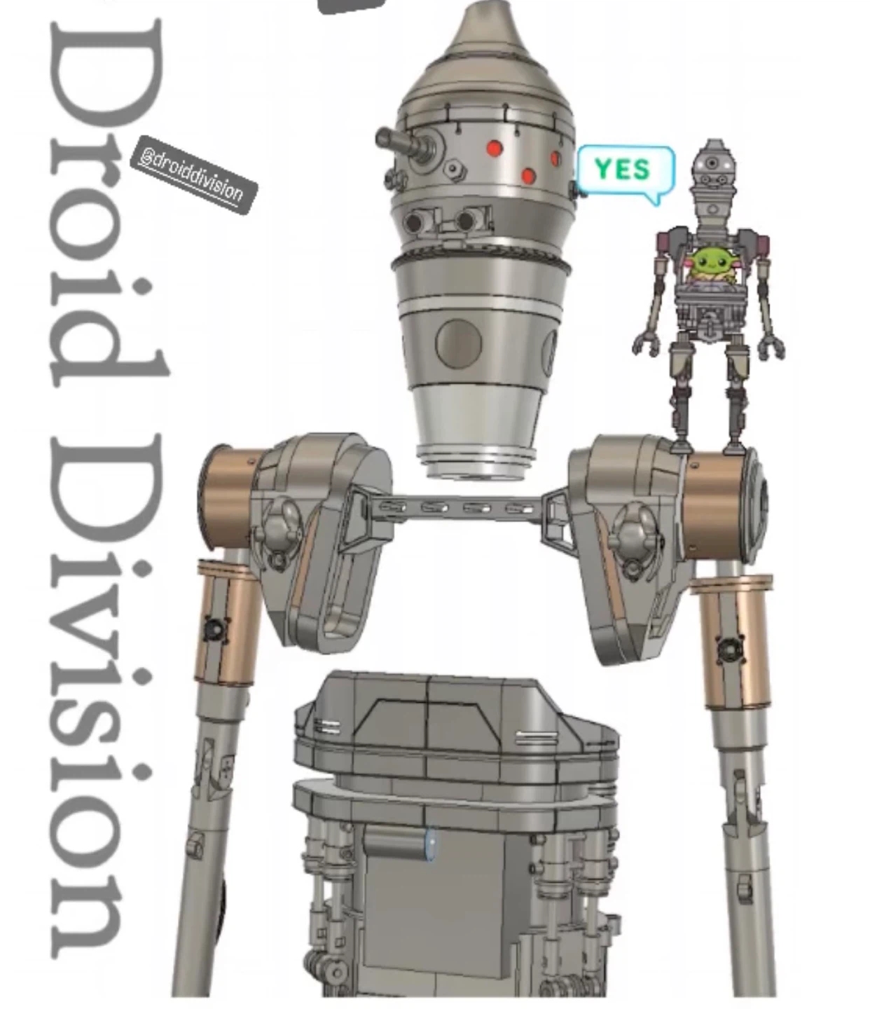 1.1 IG-12 from the Mandalorian, raw 3d print, $100 OBO