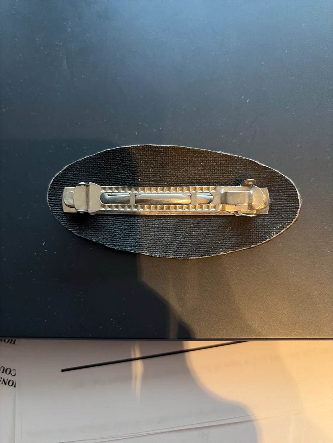 Oval Barrette with Feathers - photo 2