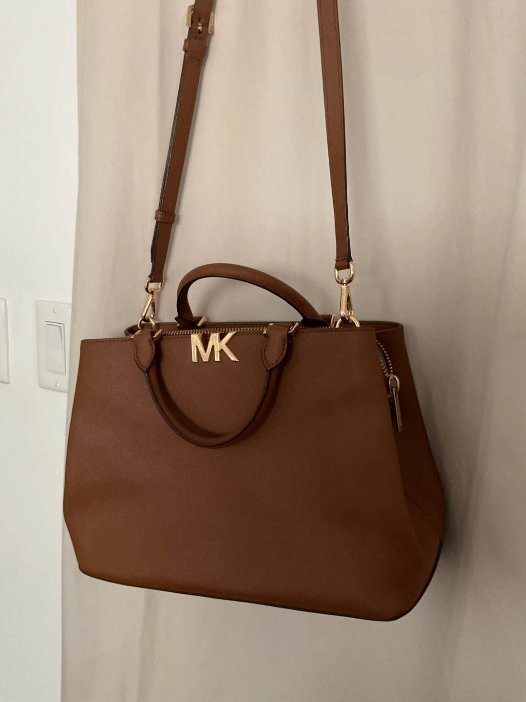 Michael Kors Brown Leather Satchel Handbag