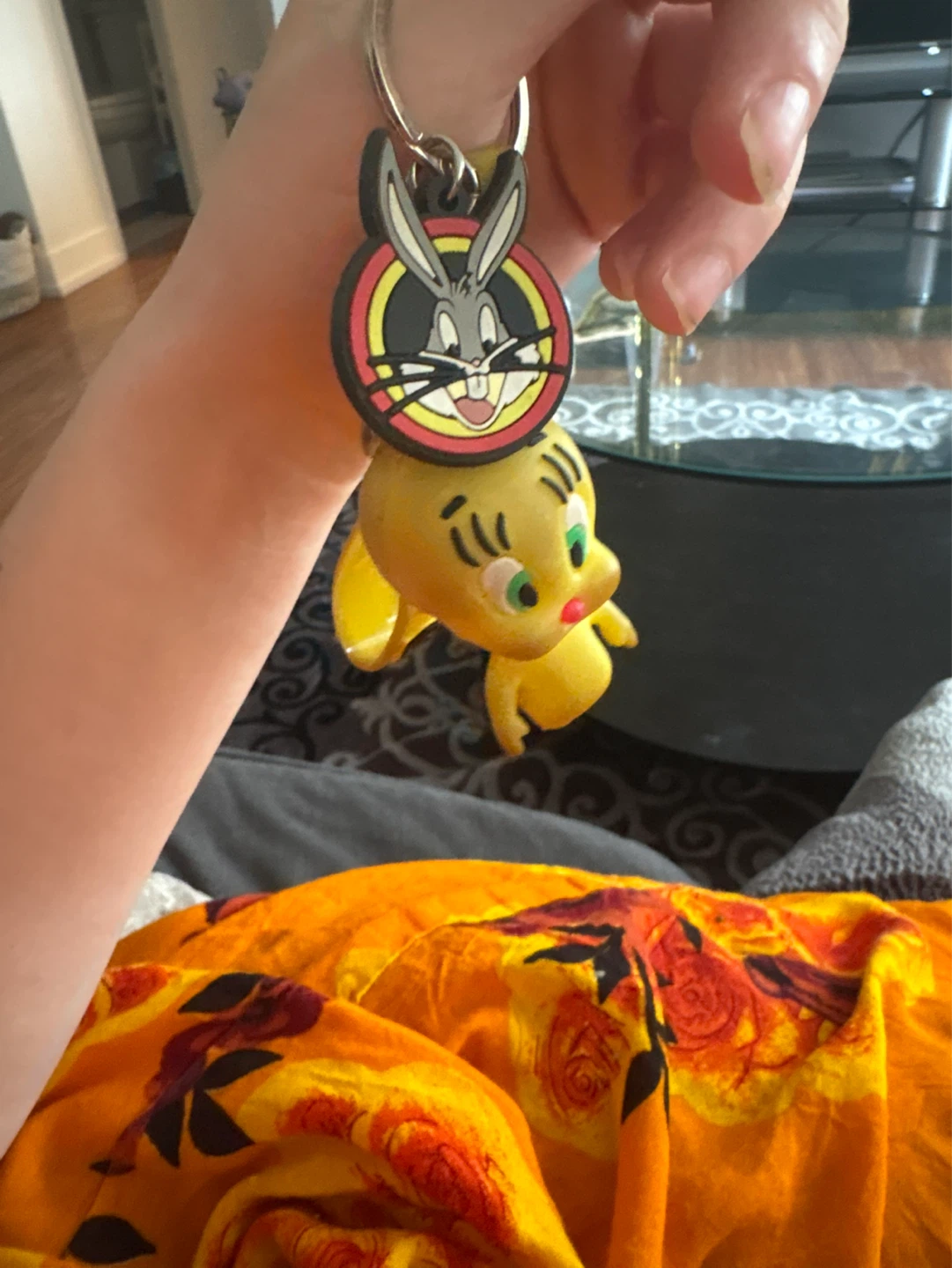 Looney Tunes Bugs Bunny & Tweety Bird Keychain
