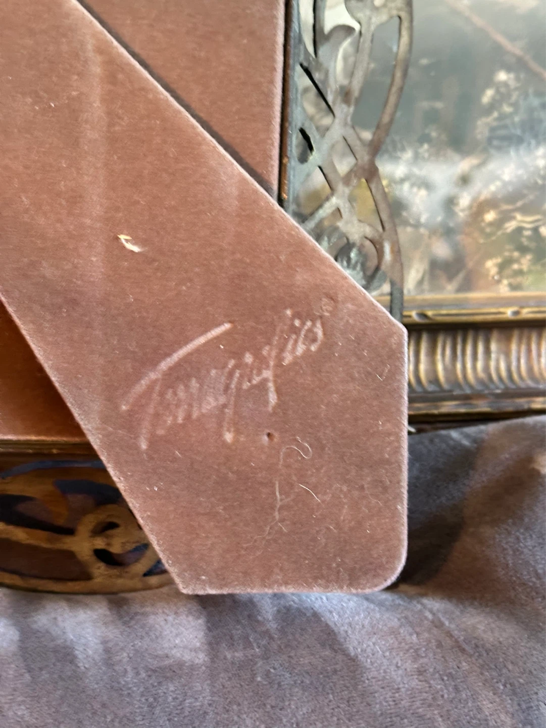 Vintage tonagrapics cast metal  picture frame - photo 5