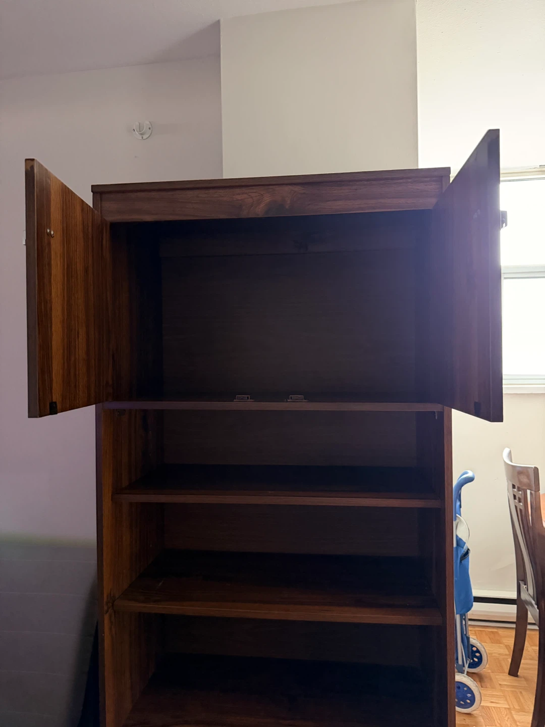 Wooden Bookshelf with Cabinet - photo 2