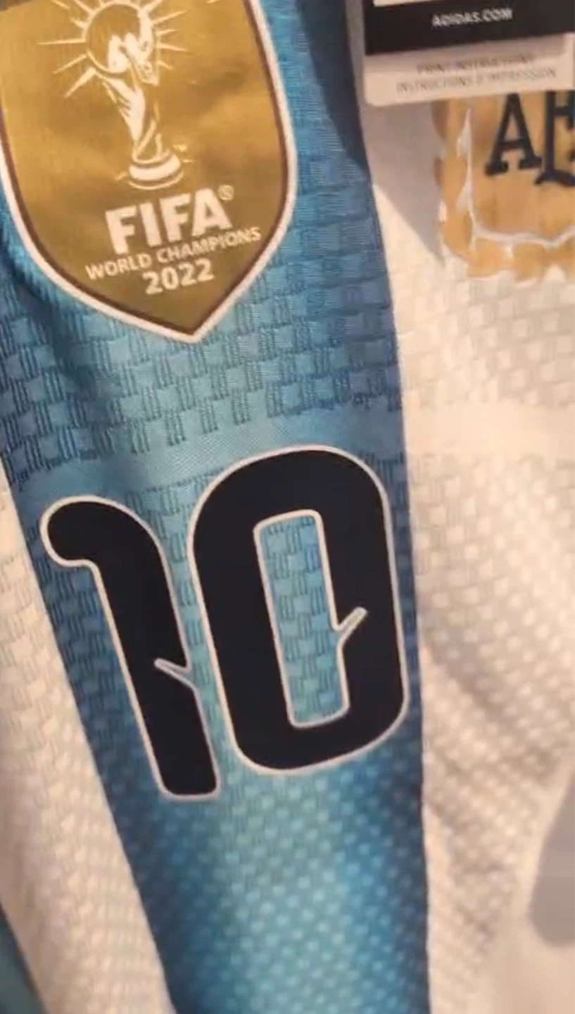 Argentina 2022 World Cup Champions Soccer Jersey Messi #10 - photo 5
