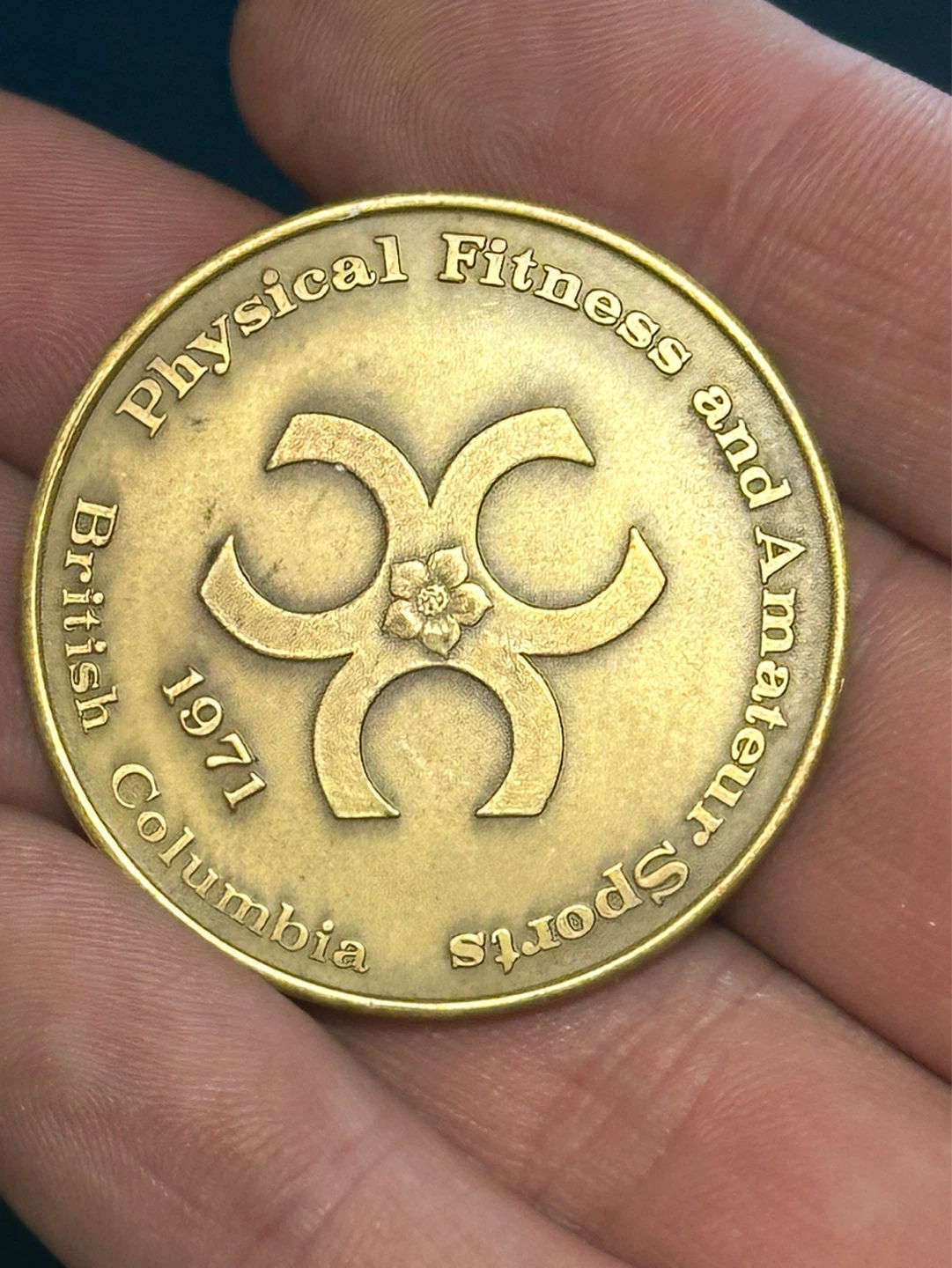 British Columbia Centennial 1971 Medallion Fitness Award V054