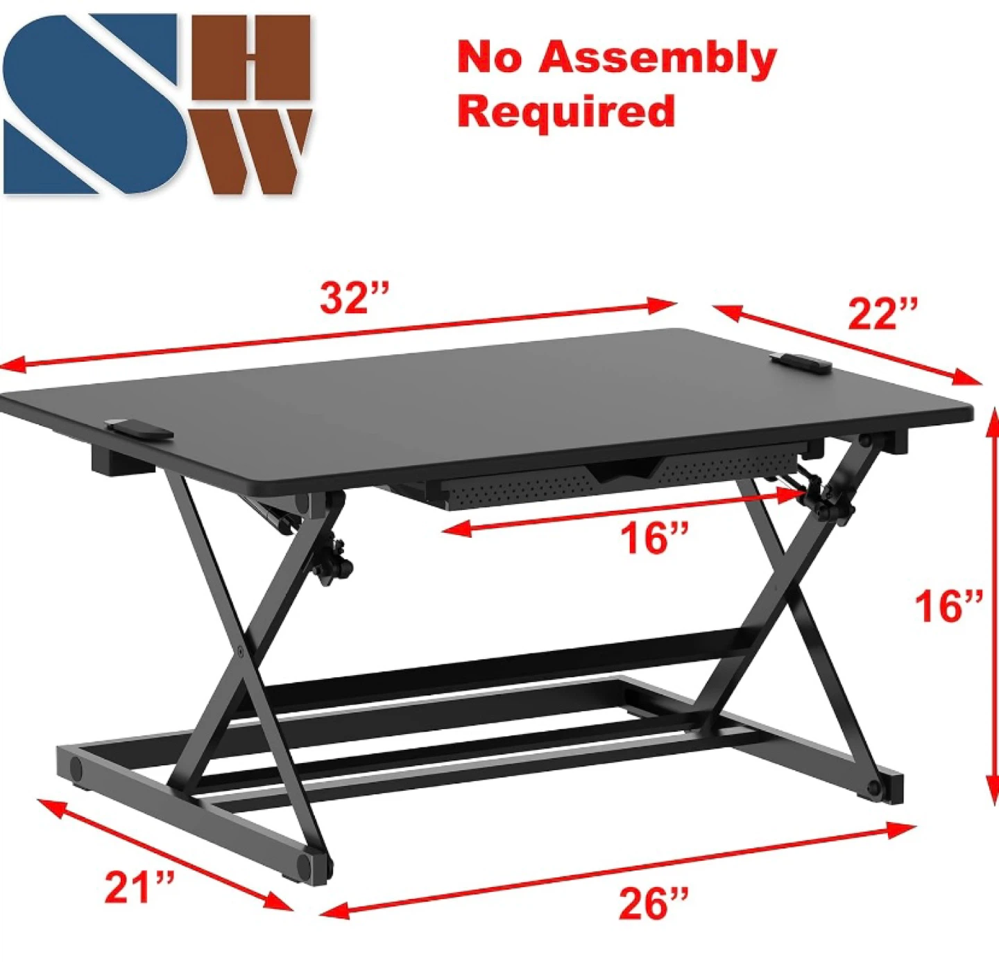 New 32-Inch Adjustable Height Sit-Stand Desk Riser - photo 2