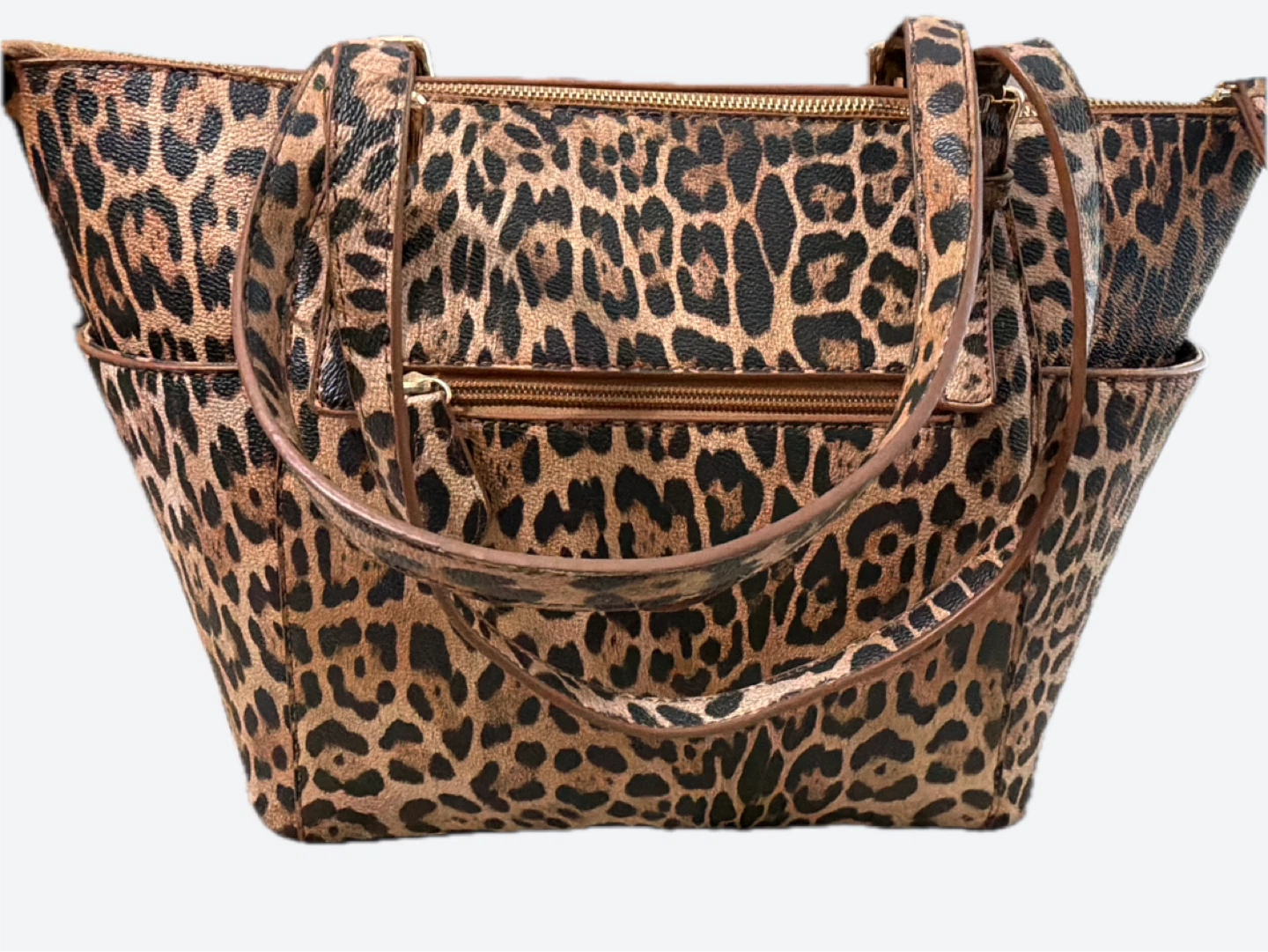 Leopard Print Tote Bag with Charms - photo 2