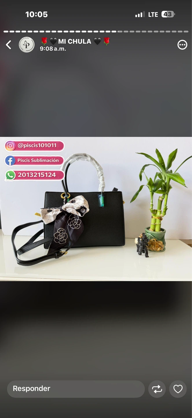 Black Textured Tote Bag with Scarf Accent