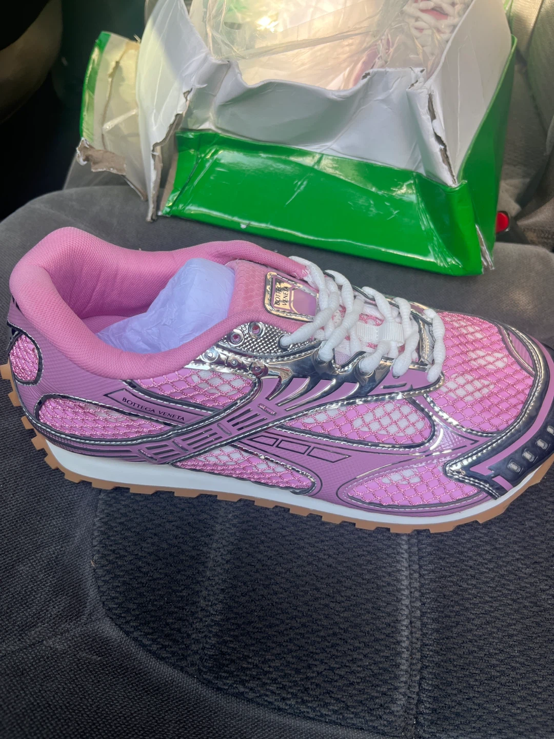 Bottega Veneta Pink Running Shoes