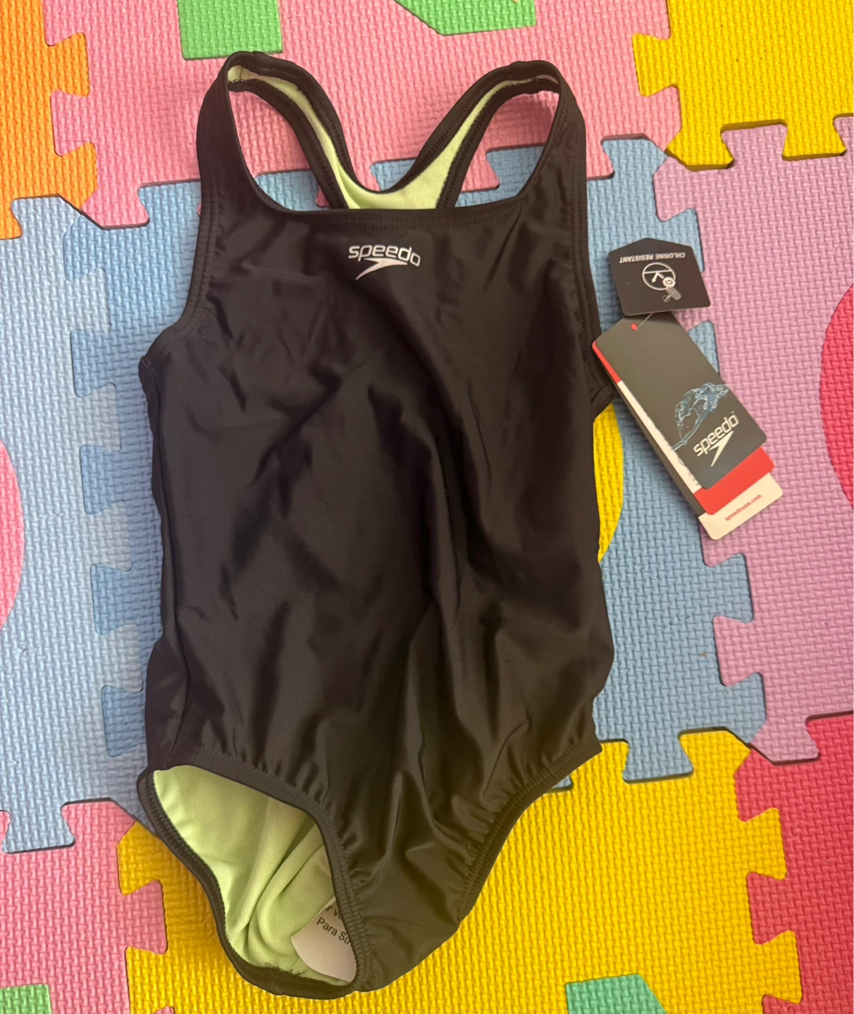 Speedo Girl's Swimsuit - Black, Size 6