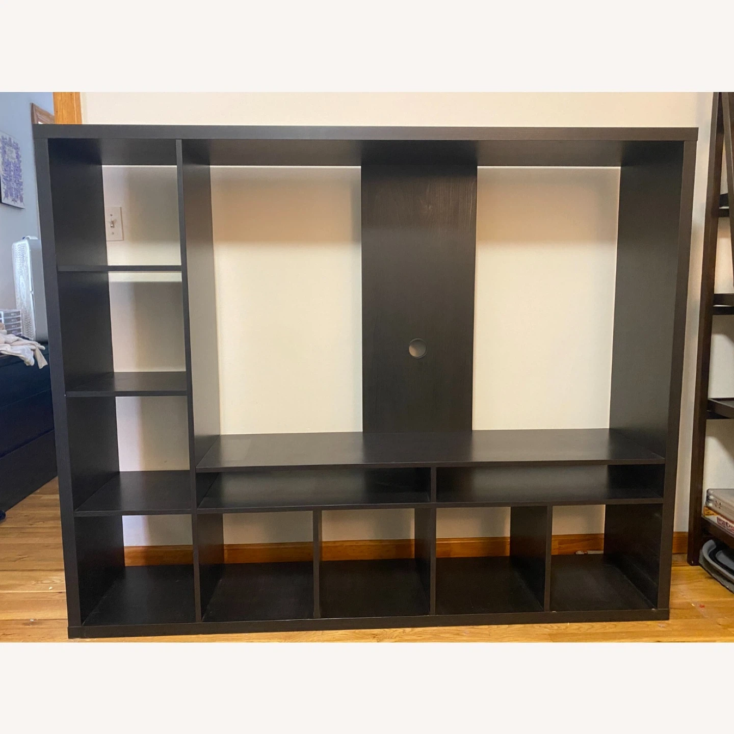 Black Entertainment Unit with Shelving
