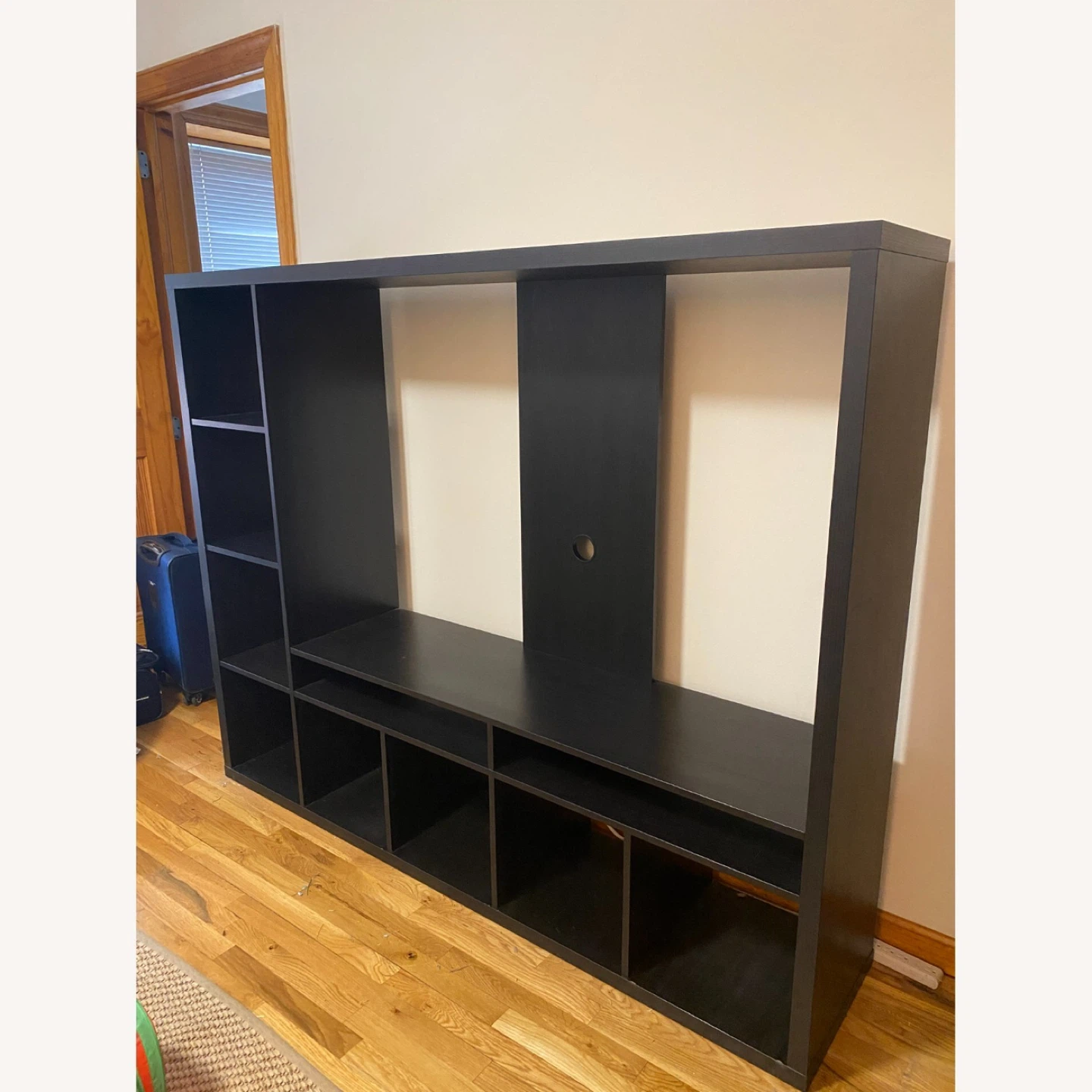 Black Entertainment Unit with Shelving - photo 2