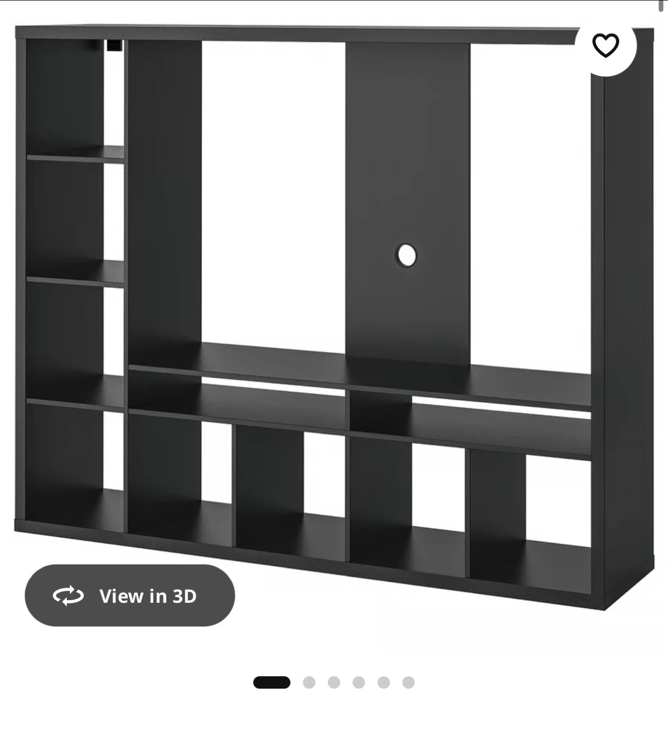 Black Entertainment Unit with Shelving - photo 4