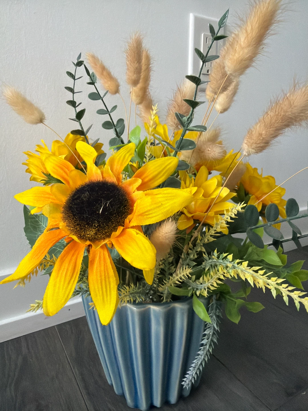 Artificial Sunflower Arrangement with Bunny Tails - photo 2