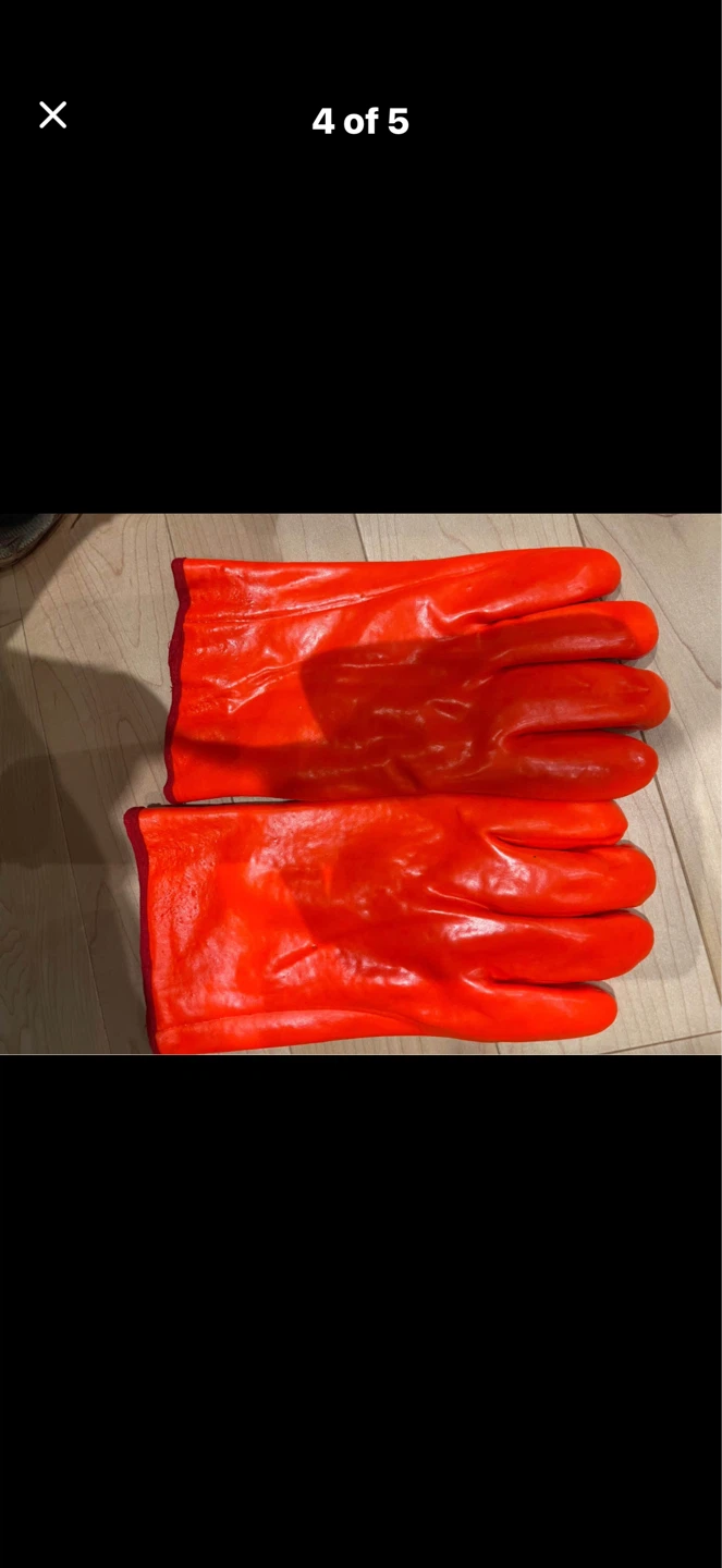 Orange Work Gloves