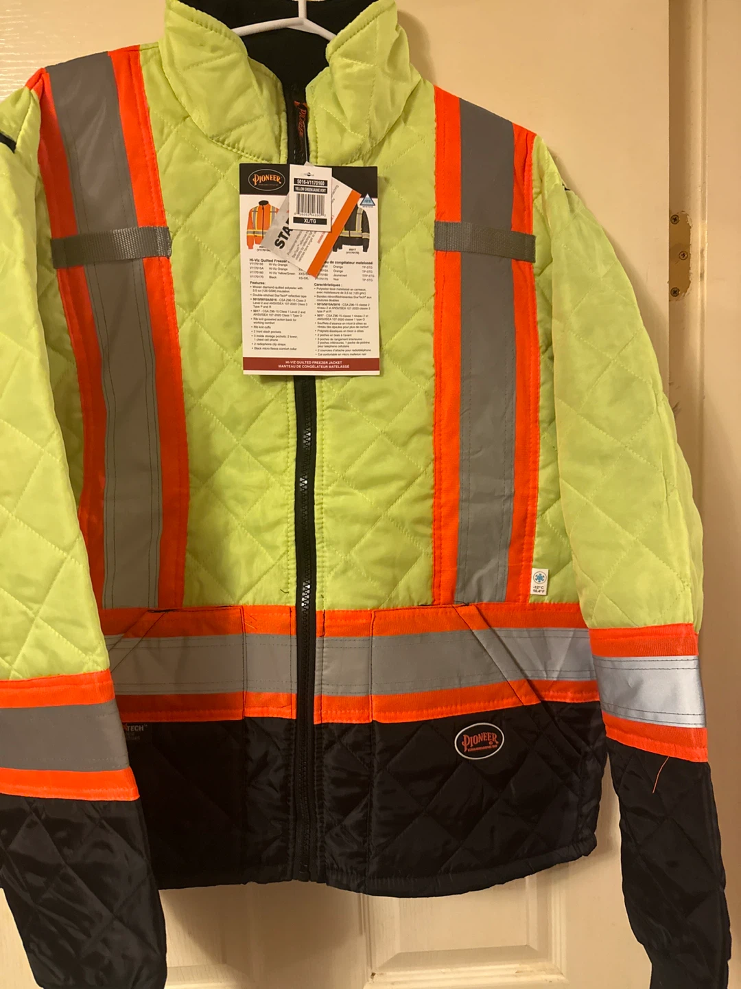 Pioneer Hi-Viz Quilted Freezer Jacket XL/TG