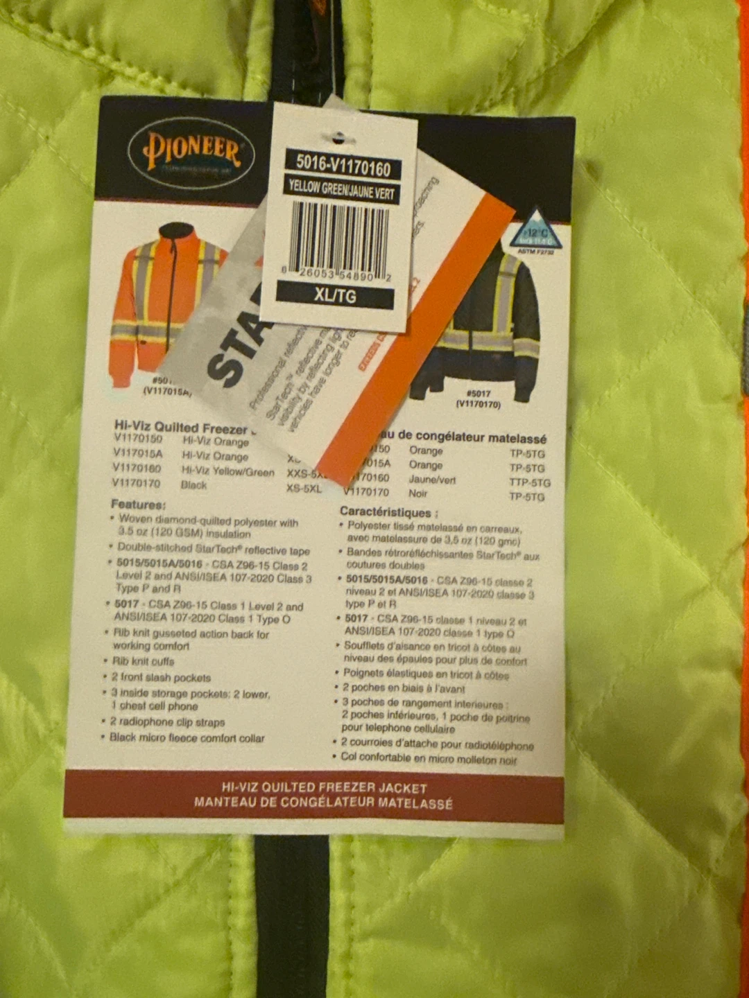 Pioneer Hi-Viz Quilted Freezer Jacket XL/TG - photo 3