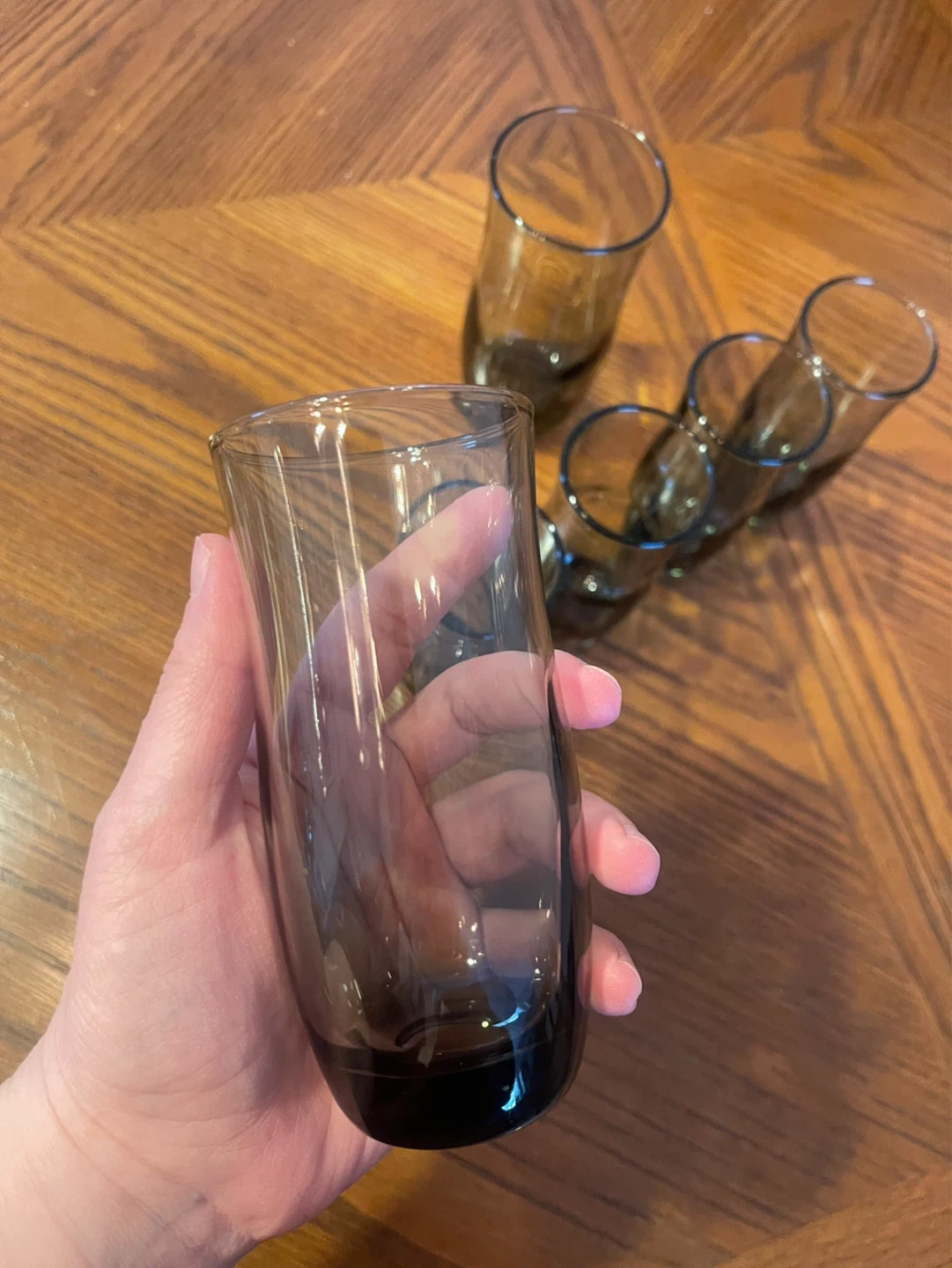 Set of 6 Smoked Glass Tumblers - photo 2