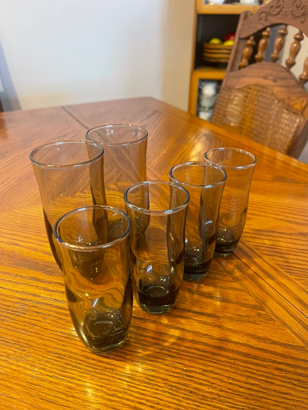 Set of 6 Smoked Glass Tumblers