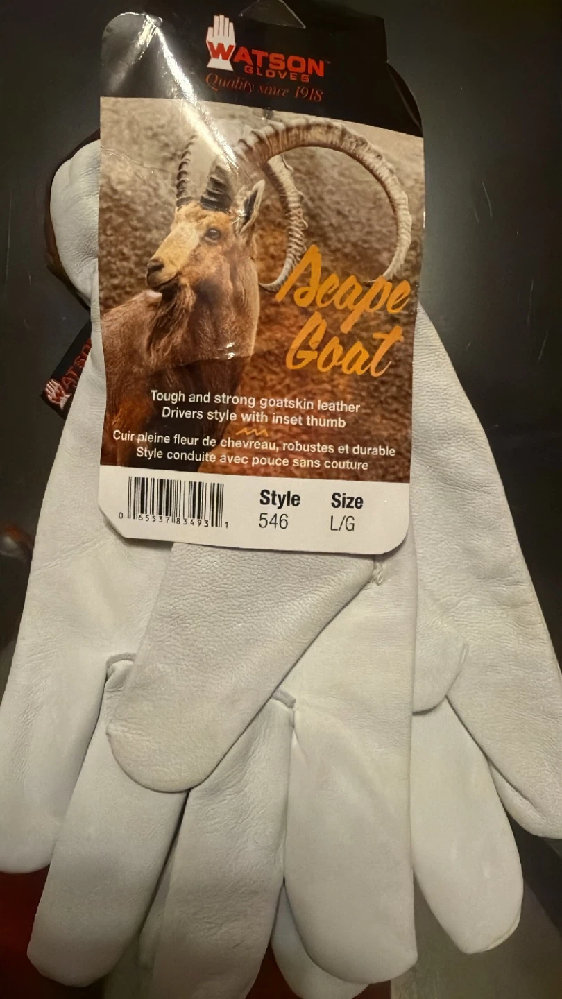 Watson Gloves "Scape Goat" Leather Drivers Style Gloves L/G