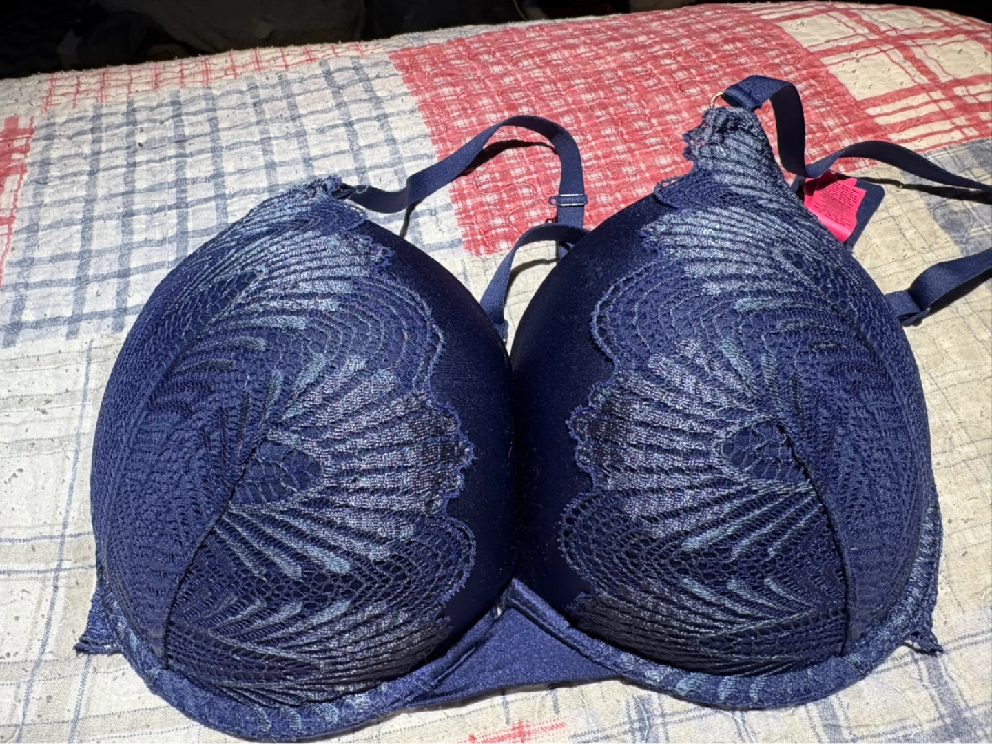 La Senza "Hello Sugar" Plunge Bra - 36C - Navy Blue