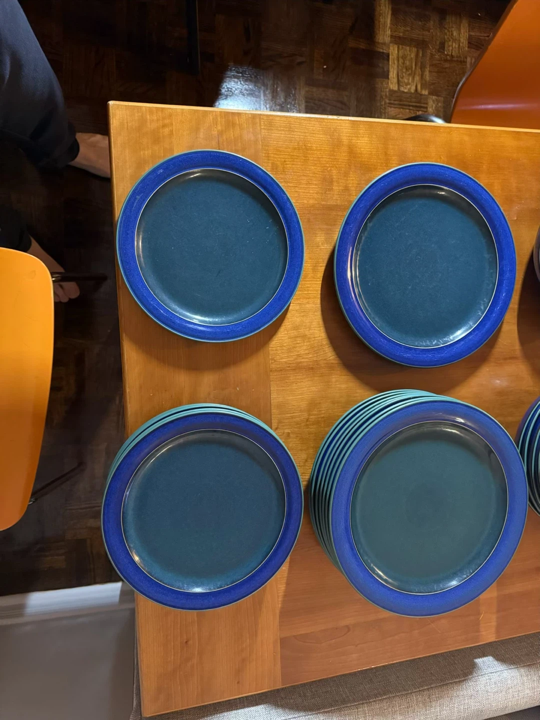 Set of 12 Royal Blue & Teal Dinner Plates and Bowls - photo 3