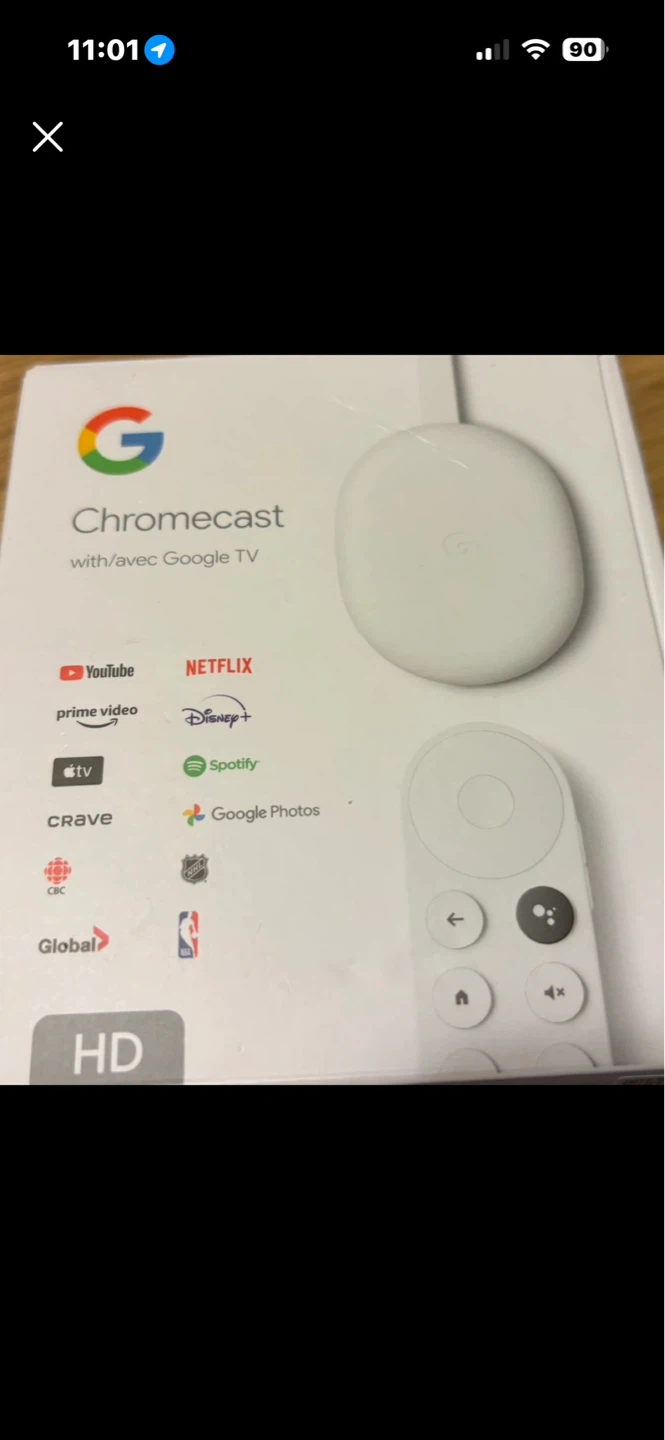 Google Chromecast with Google TV HD Streaming Device - White