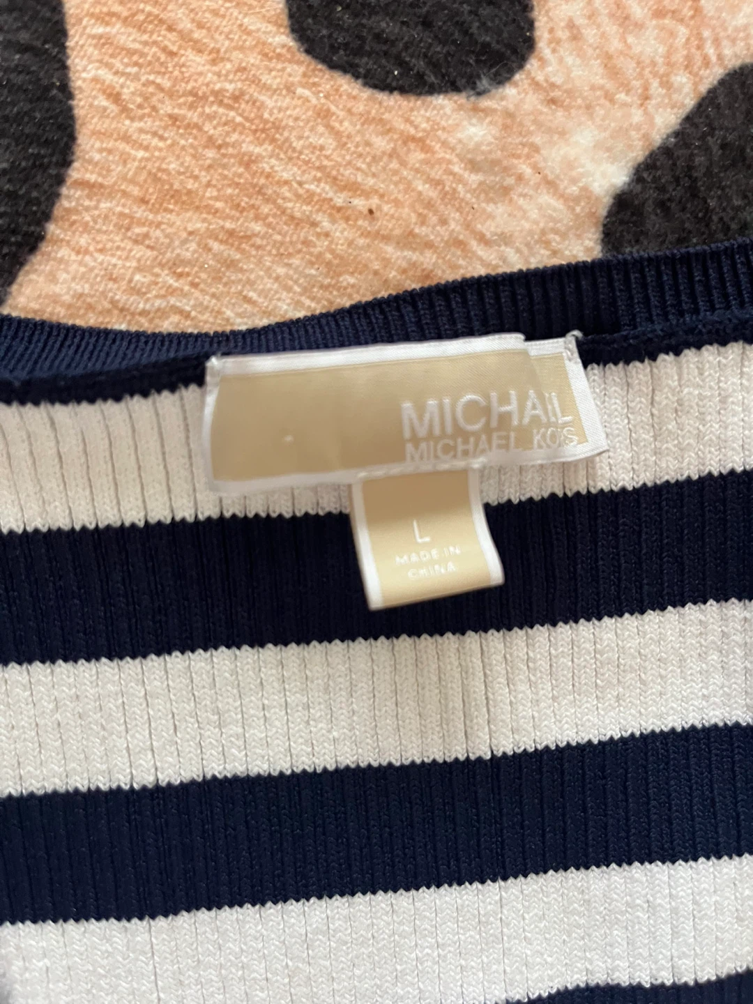 Michael Kors Striped Ribbed Knit Tank Dress Size L - photo 2