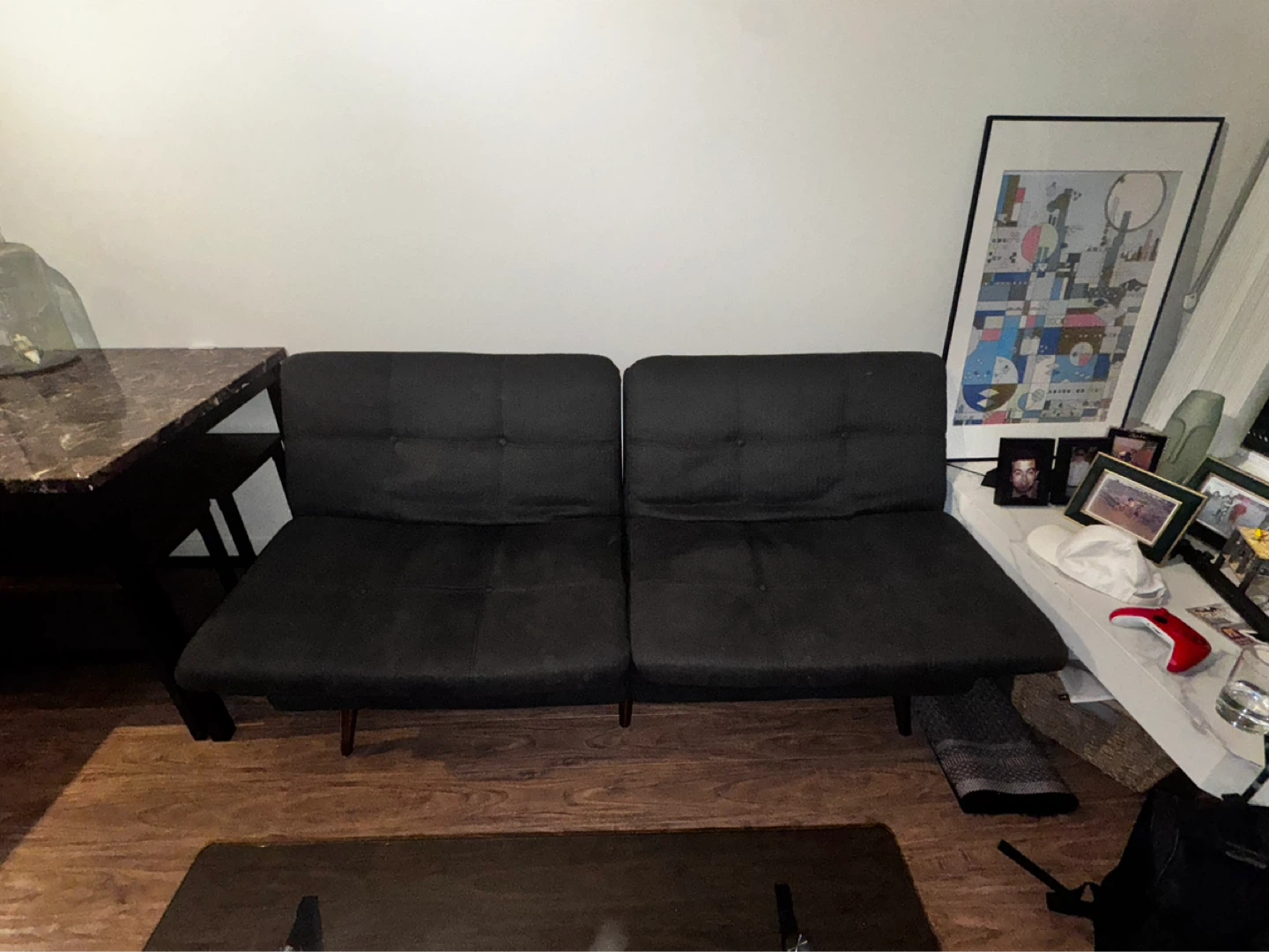 Grey Futon Sofa