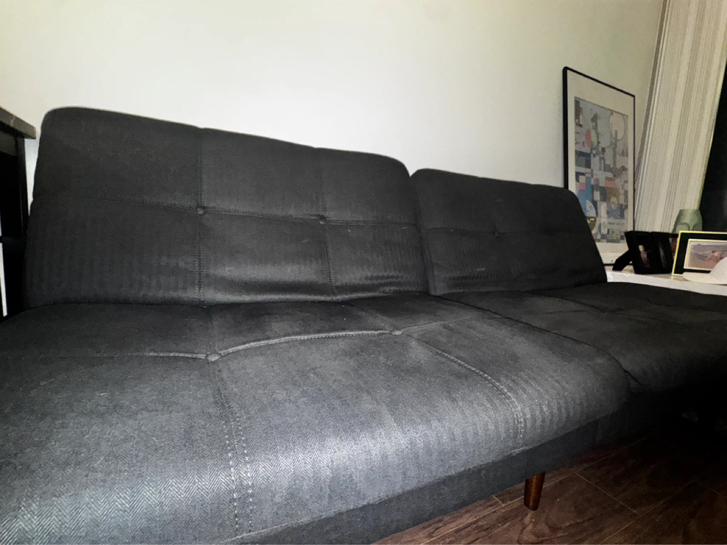 Grey Futon Sofa - photo 3