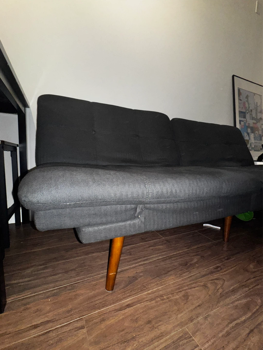 Grey Futon Sofa - photo 2