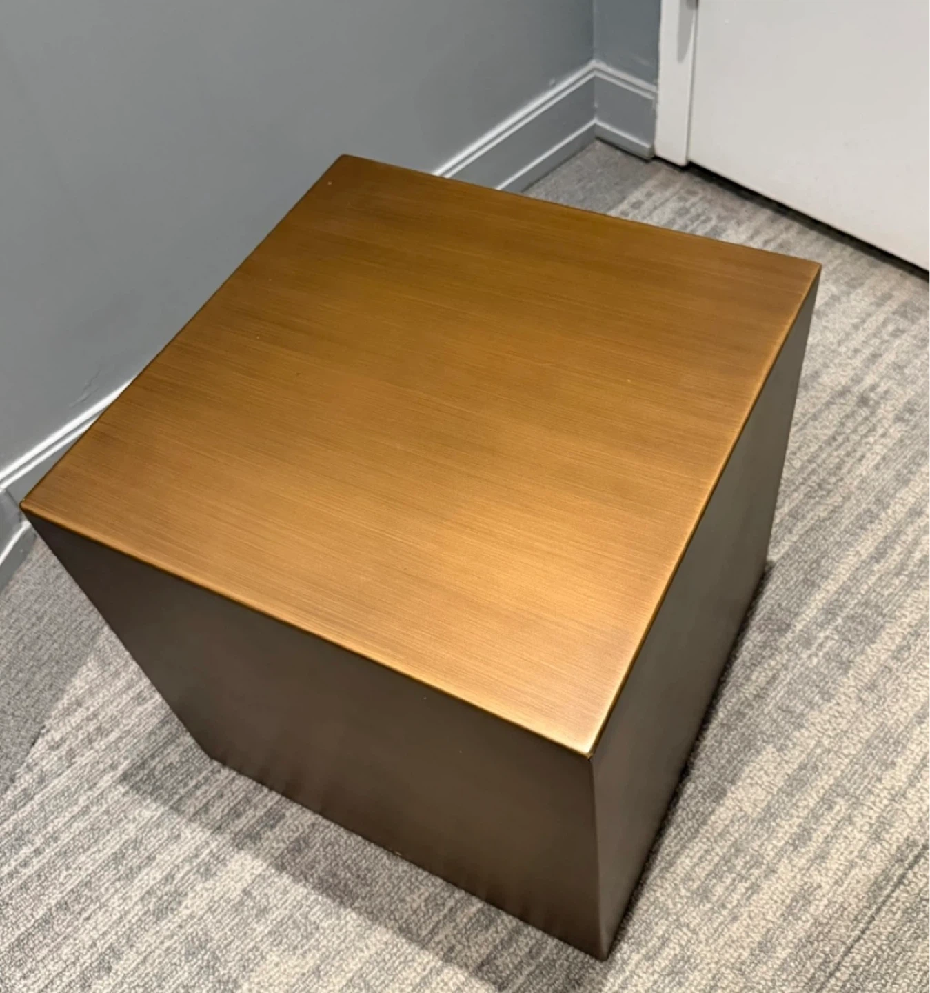 Cube Side Table - Bronze Finish