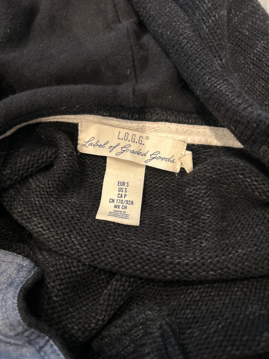 L.O.G.G. Black Knit Hoodie - photo 2