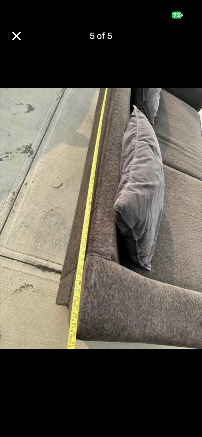 Dark Grey Two-Seater Sofa
