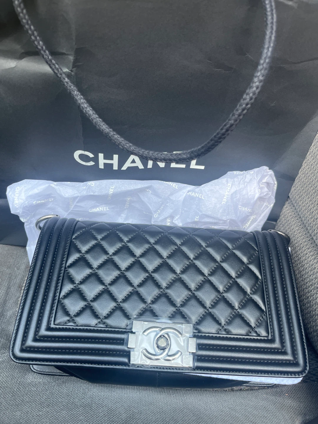 Chanel Black Quilted Leather Shoulder Bag