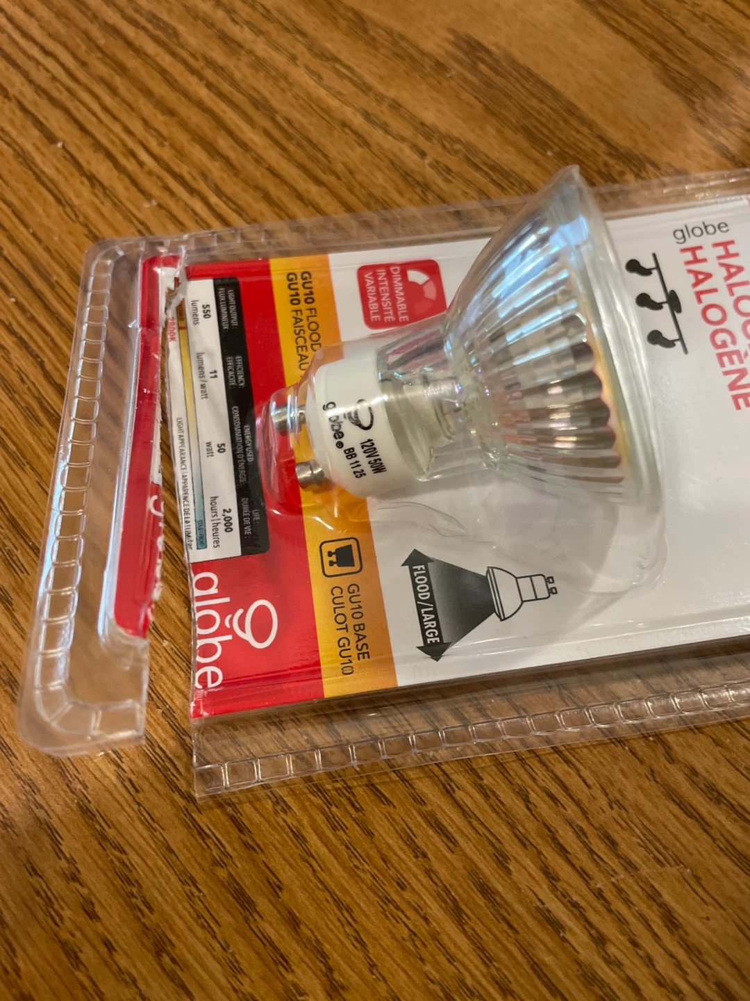 Globe Halogen GU10 Flood Light Bulb - 50W - photo 2