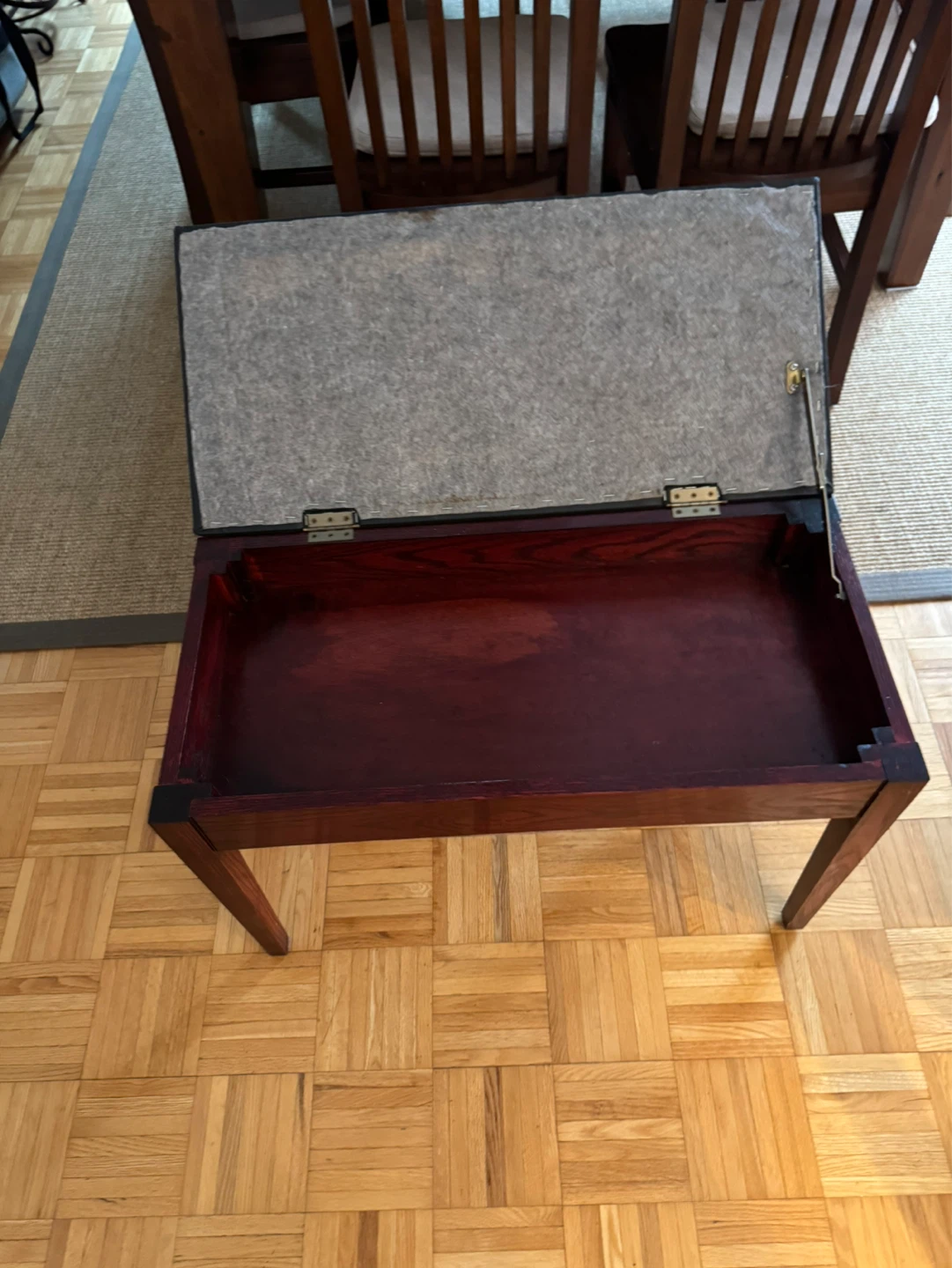Piano seat & Storage Bench PU Leather Lift Top Birchwood Black - photo 3