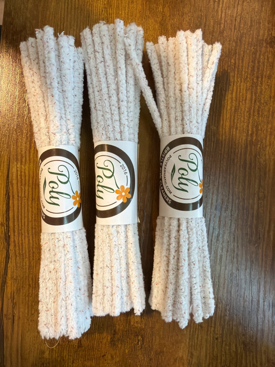 Poly Pipe Cleaners - White/Red
