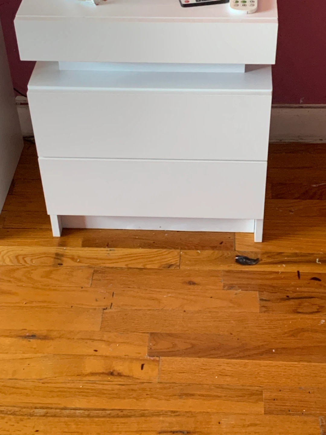 White  2 Drawer led Nightstand - photo 2