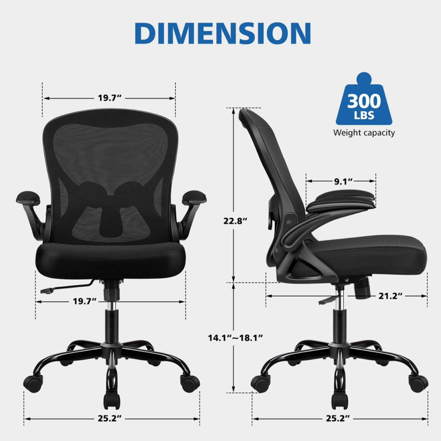 Winrise Office Chair Desk Chair, Ergonomic Mesh