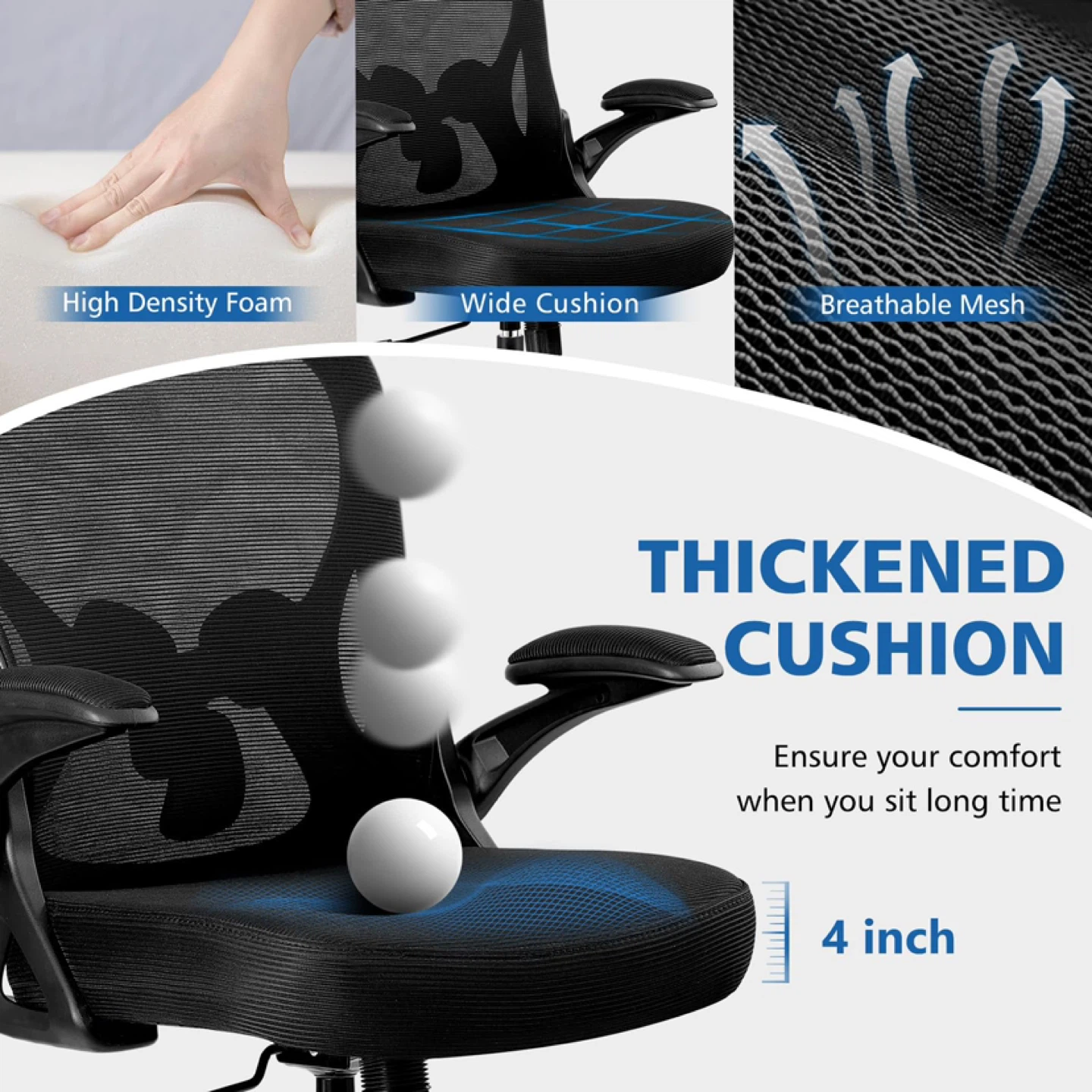 Winrise Office Chair Desk Chair, Ergonomic Mesh - photo 4