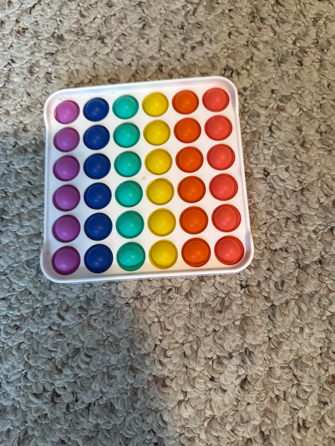 Square Pop It Fidget Toy - Rainbow Colors