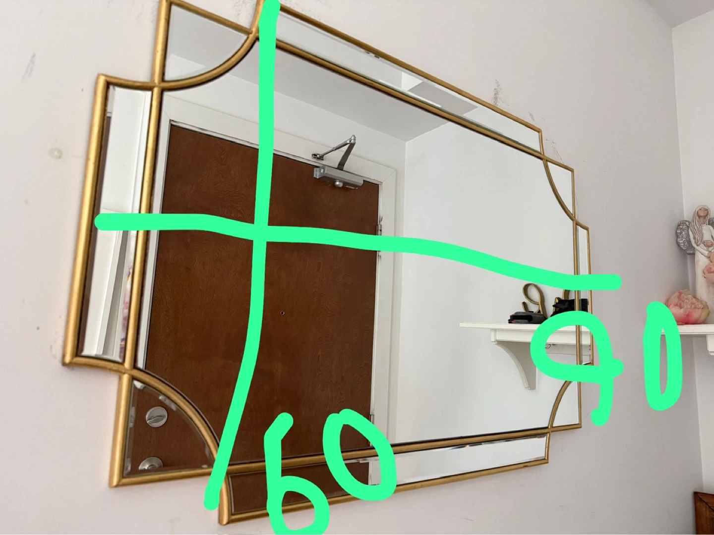 Gold Art Deco Style Wall Mirror structube - photo 5